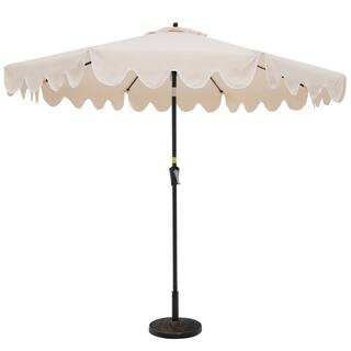Costway 9 ft. Market Patio Umbrella in Beige Sun-Protective Canopy HCST02491 - The Home Depot | The Home Depot