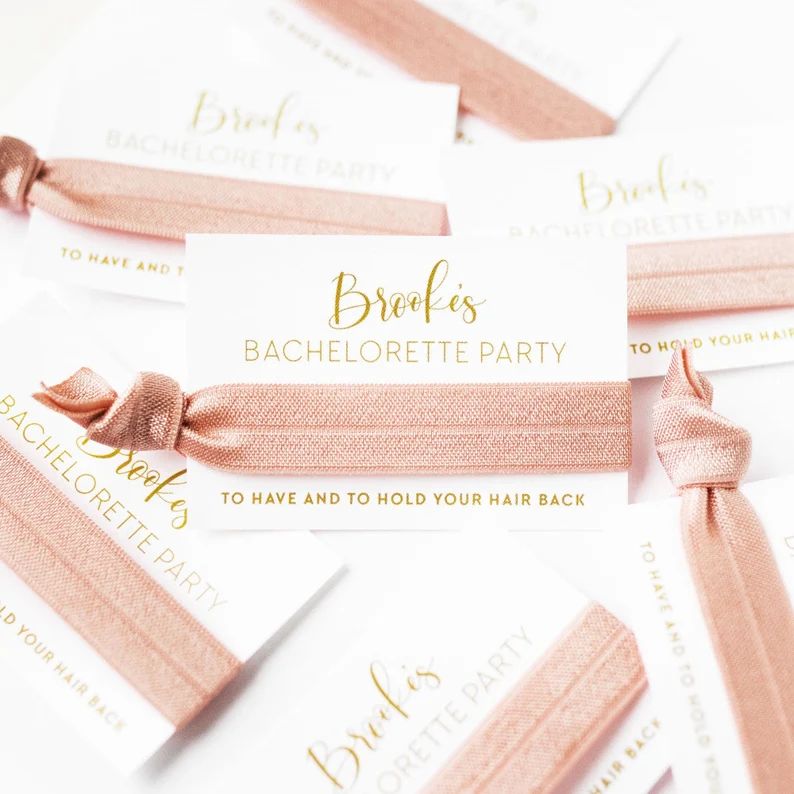 Personalized Bachelorette Hair Tie Favor  to Have and to Hold - Etsy | Etsy (US)