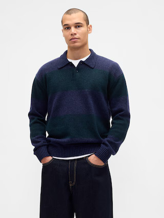 Rugby Stripe Relaxed Polo Shirt Sweater | Gap (US)