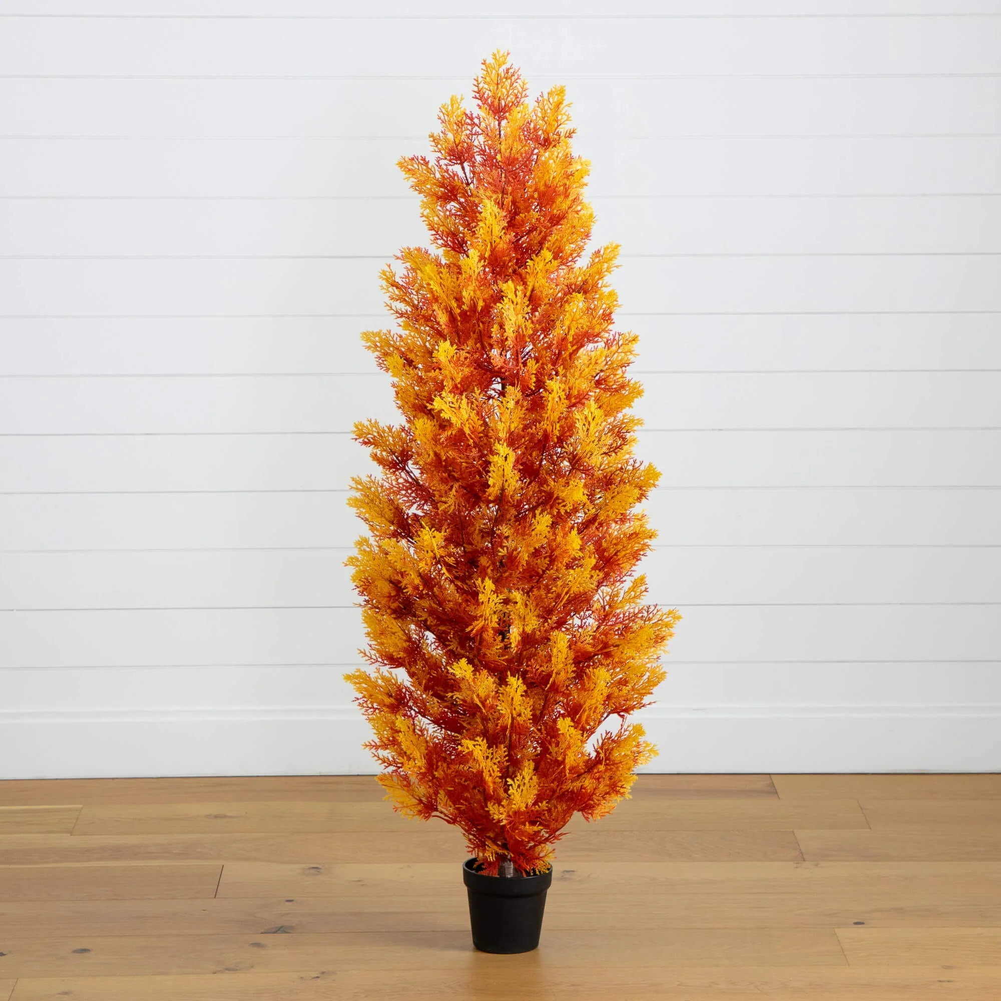 5' UV Resistant Autumn Artificial Fall Cedar Tree (Indoor/Outdoor) | Nearly Natural