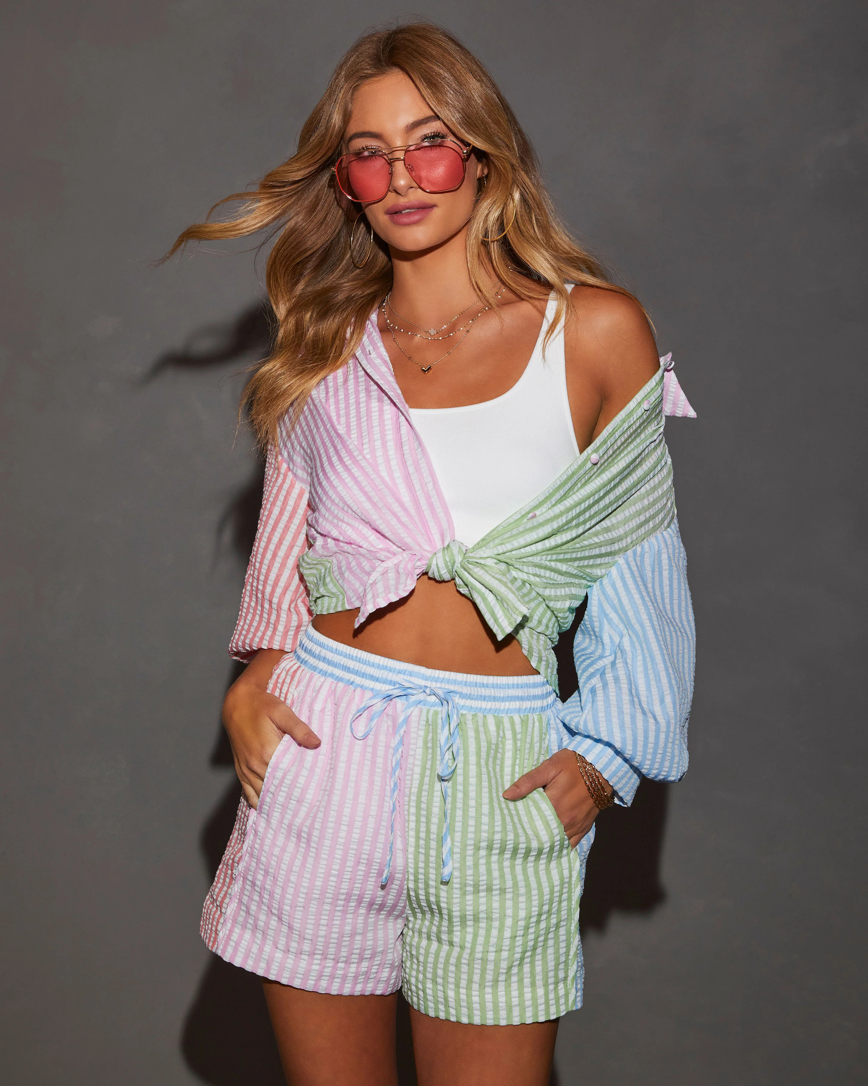 Cruz Colorblock Striped Shorts | VICI