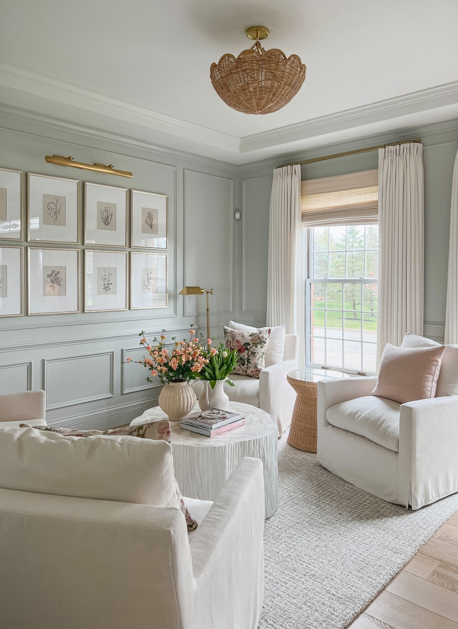 Curtain details:
Liz polyester linen
Ivory white
Triple pleated header
Room darkening liner
memory training
My curtain measurements 96”L x 75”W

Roman Shade:
Marble white
Outside mount
Room darkening liner

Use code: BLUSHINGBOHO for 22% off!

Curtains, window treatments, home decor, drapery, pinch pleat curtains, pinch pleat drapery, Amazon curtains, window coverings