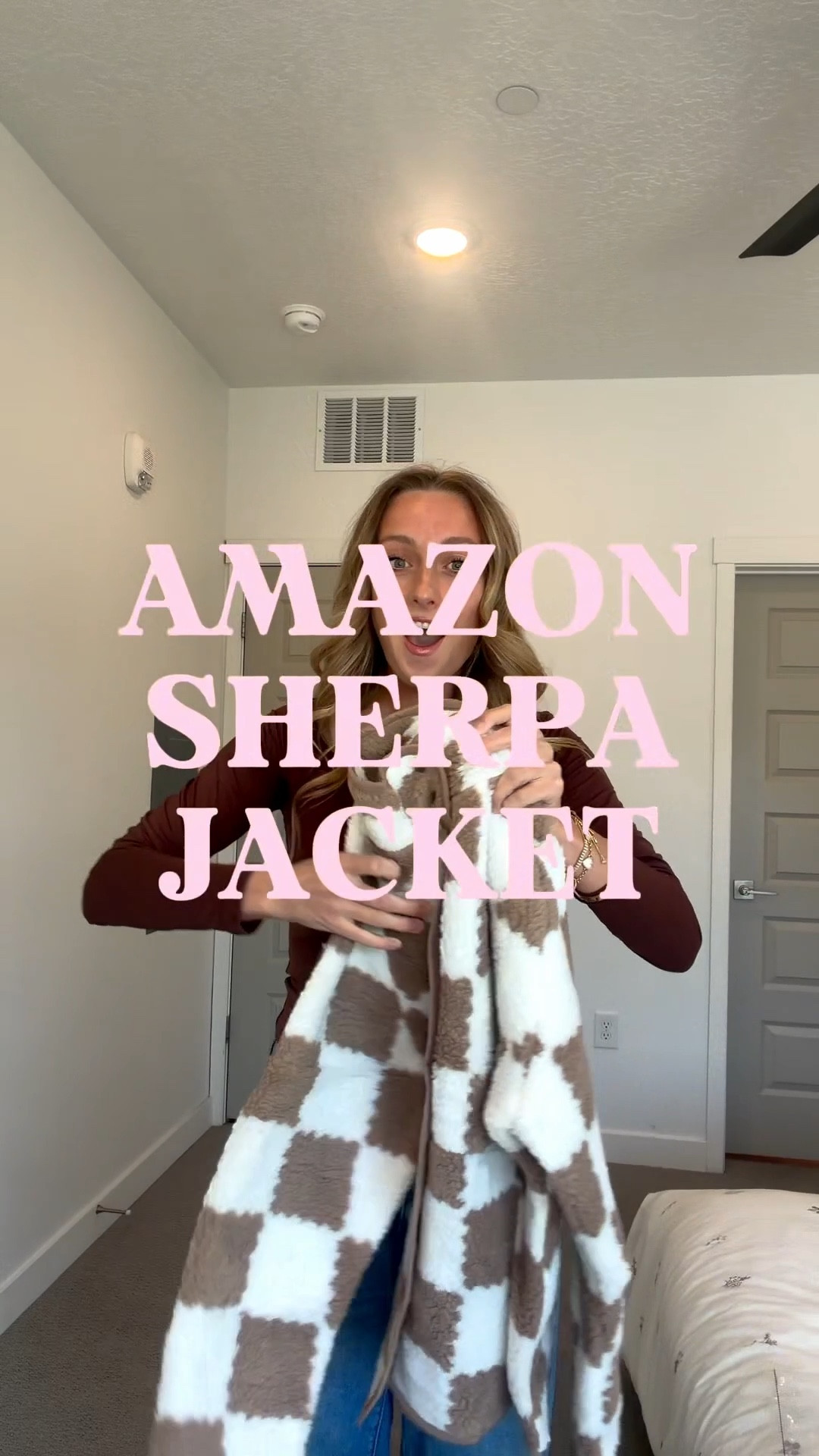 Amazon checkered Sherpa jacket! Wearing a size small, true to size. 

#LTKPetite #LTKFindsUnder50 #LTKSeasonal