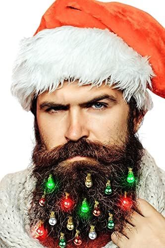Amazon.com: BEARDAMENTS Beard Lights - The Original Light Up Beard Ornaments, 16pc Colorful Chris... | Amazon (US)