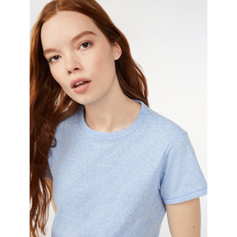 Free Assembly Women's Ringer Tee with Short Sleeves | Walmart (US)