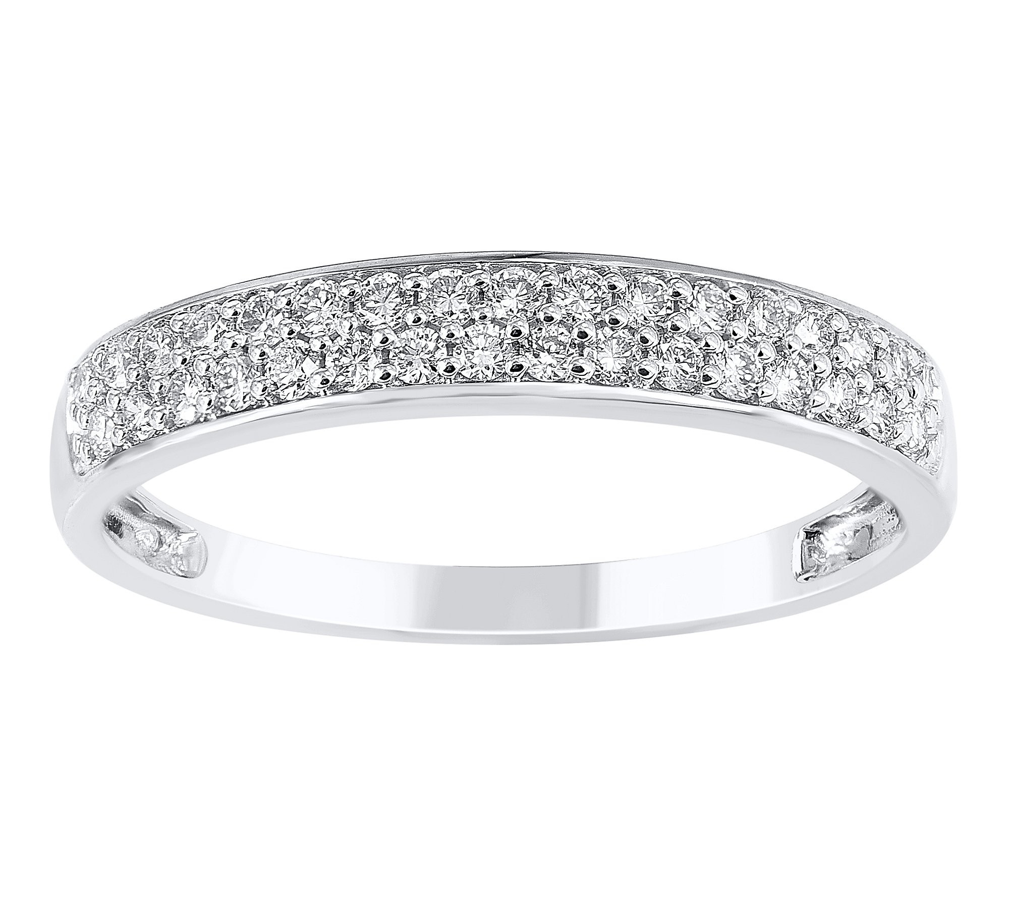 Affinity Diamonds 0.30 cttw Band Ring, Sterling Silver | QVC
