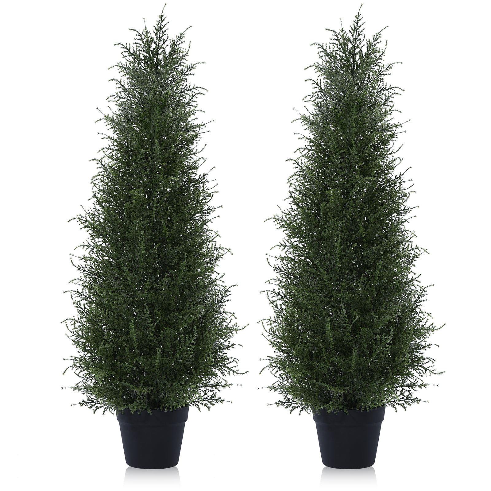 DR.Planzen 2-Pack 3ft Artificial Cedar Topiary Trees, UV-Resistant Outdoor Potted Plants for Porc... | Walmart (US)