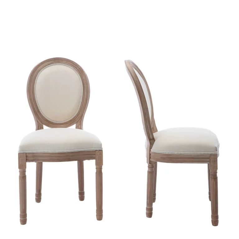 Armless French Dining Chair Farmhouse Dining Room Chairs Set of 2, Tufted Kitchen Chairs Upholste... | Walmart (US)