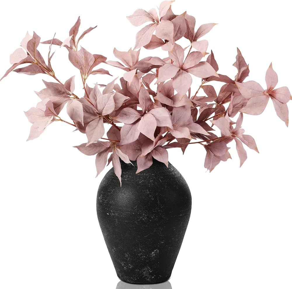 Janinka 33" Fall Artificial Filbert Leaves Stem Autumn Leaves Fake Plant Faux Fall Branches for V... | Amazon (US)