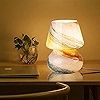 COOSA Mushroom Bedside Table Lamp,Glass LED Bedside Night Lamps, Desert Swirl Veins Small Nightst... | Amazon (US)