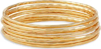 Set of 7 Hammered Bangles | Nordstrom
