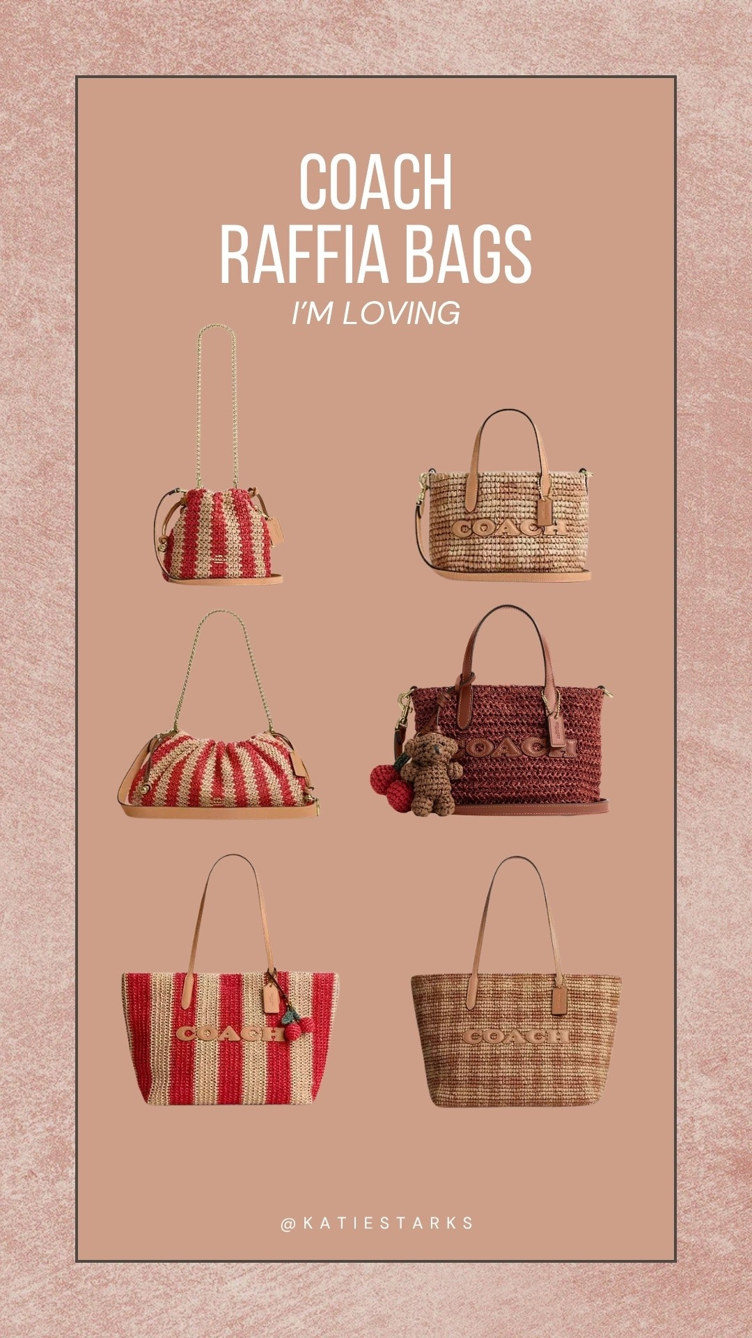 The stripped Coach Raffia bags are so adorbs!

#LTKdayinmylife #LTKgrwm