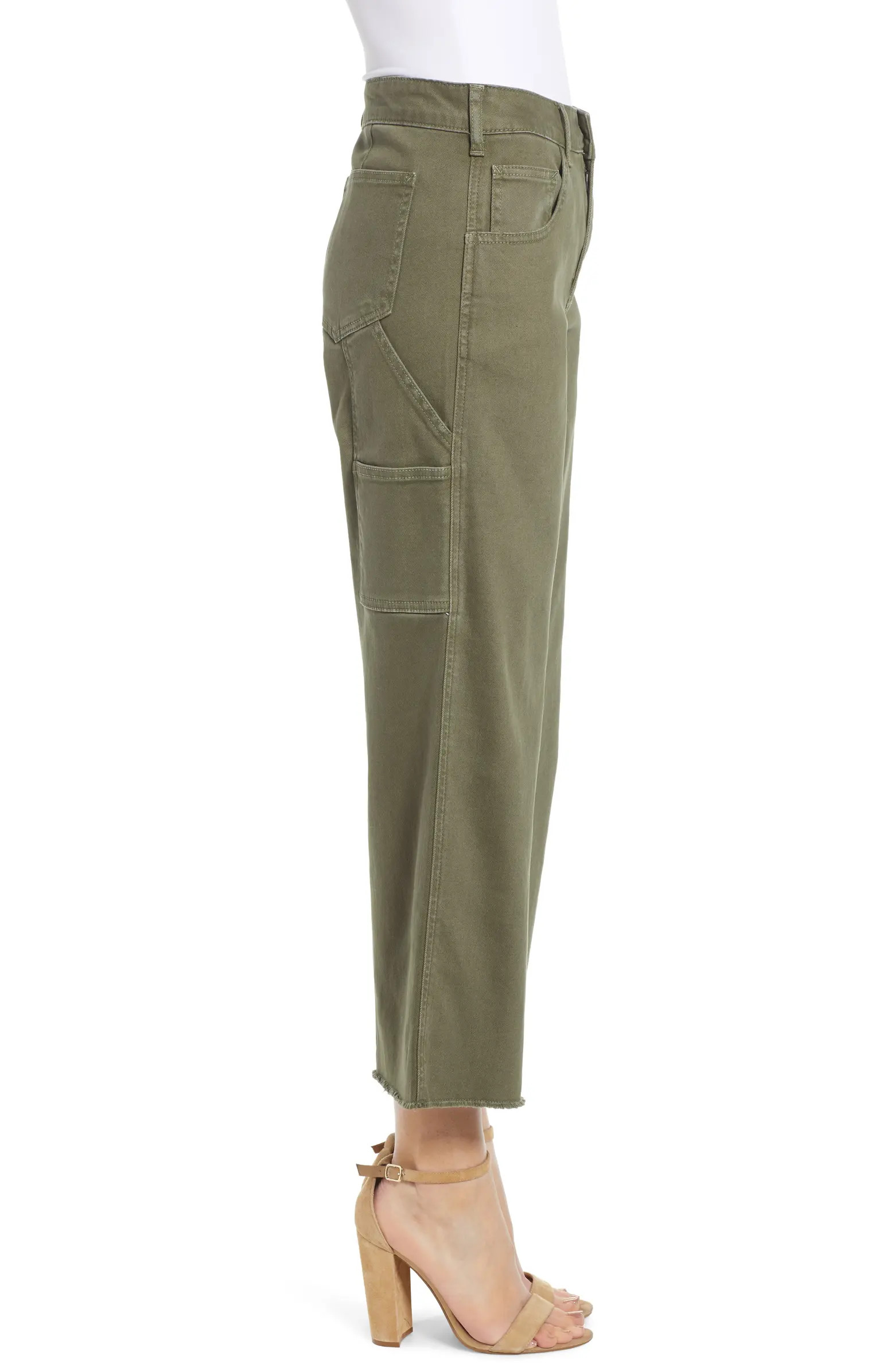 Cargo Wide Leg Crop Jeans | Nordstrom