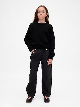 Kids High Rise Studded Easy Barrel Jeans | Gap (US)