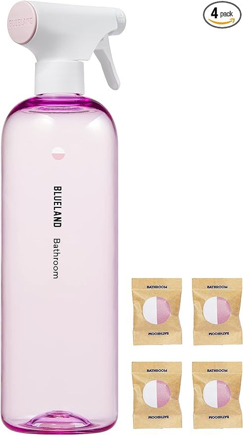 BLUELAND Bathroom Cleaning Spray Bottle with 4 Refill Tablets - Eco Friendly Products & Cleaning ... | Amazon (US)