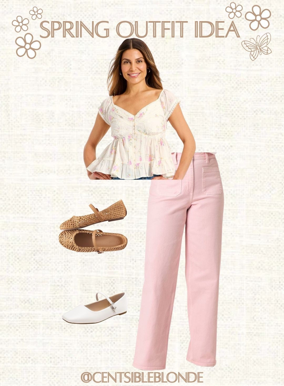 Mary Jane flats, springs flats, work flats, work shoes, pink jeans, sailor jeans, target outfit, target style, feminine style, floral top, spring outfit, spring style, work jeans, jeans for work, pastels, high waisted jeans

#LTKMidsize #LTKSeasonal #LTKootd