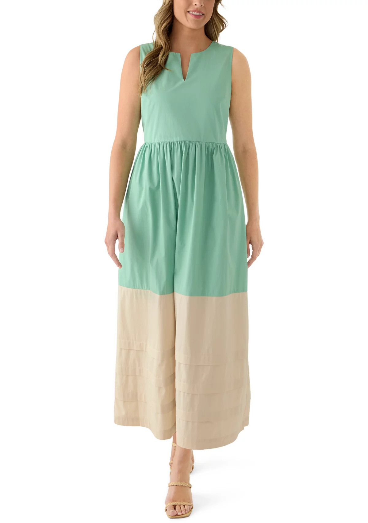 Crown & Ivy™Women's Sleeveless Pleated Hem Midi Dress | Belk