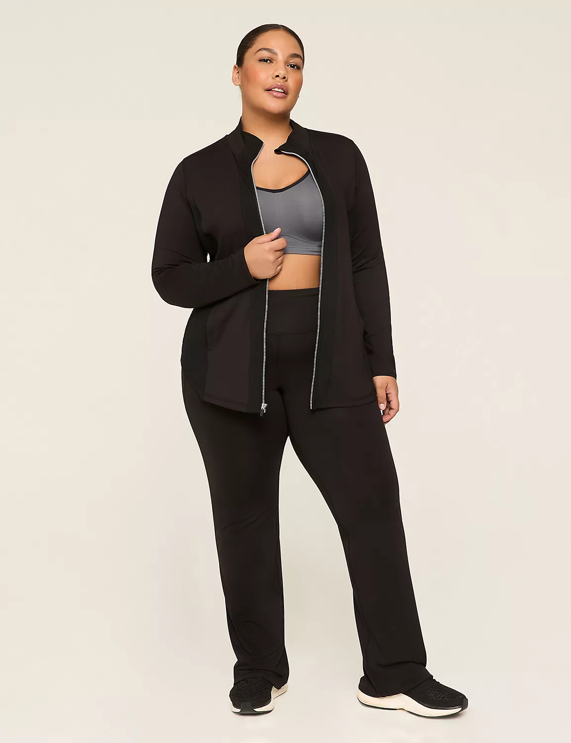 LIVI Zip-Front Wicking & Rib Jacket | Lane Bryant (US)