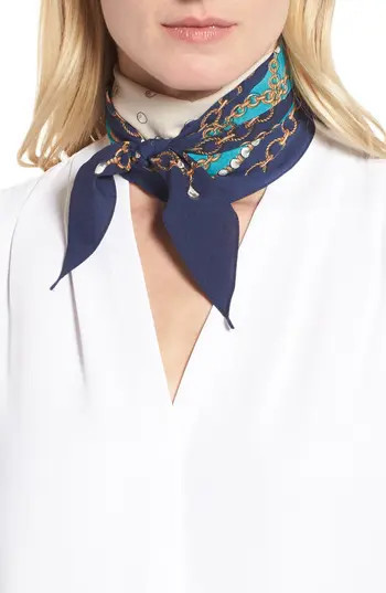 Women's Collection Xiix Pearl & Chain Print Scarf | Nordstrom