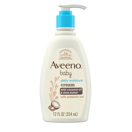 Aveeno Baby Daily Moisturizing Body Lotion Cream for Baby and Toddler with Nourishing Oat, 12 fl oz | Walmart (US)