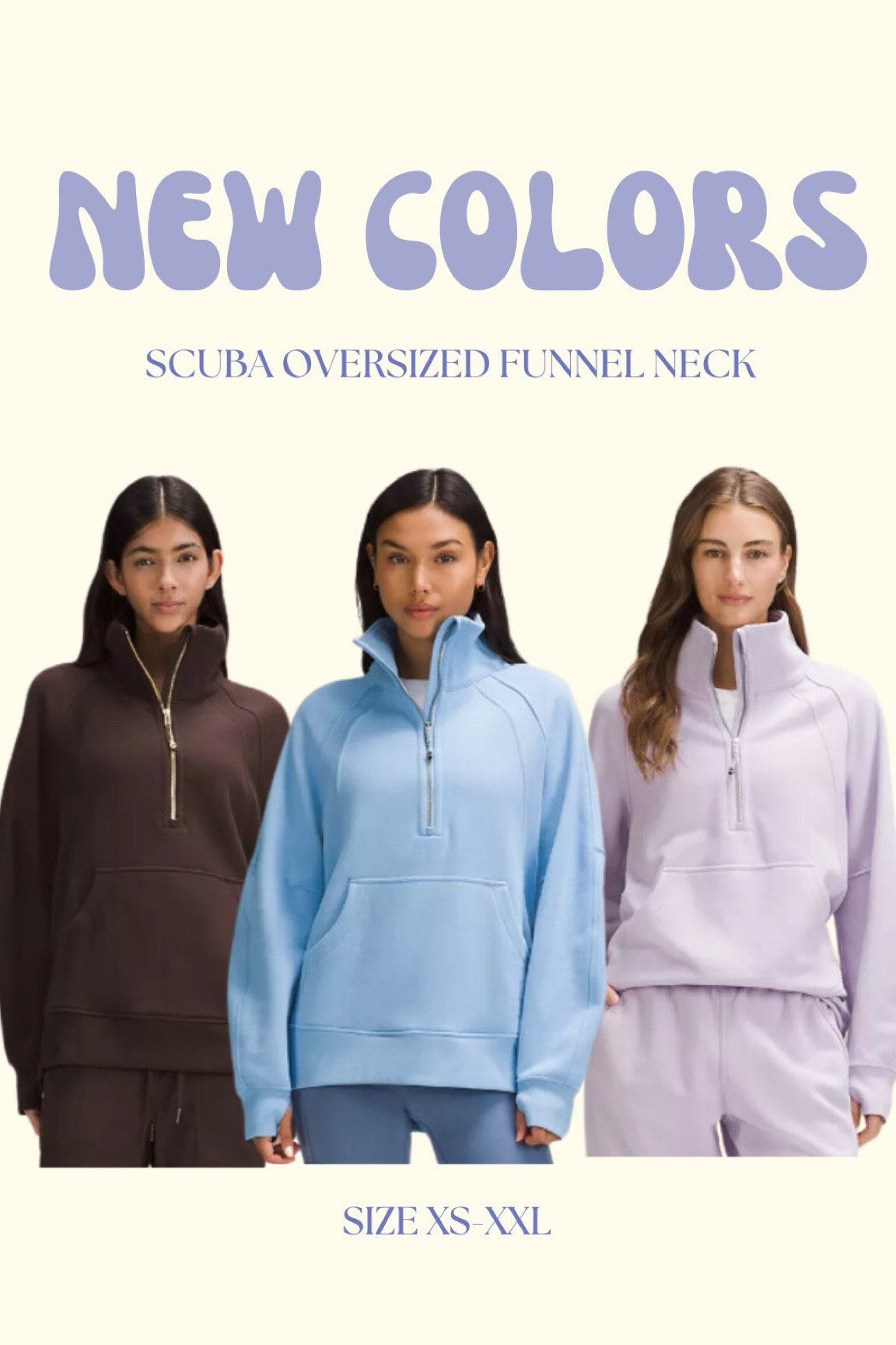 One of my most favorite items in my closet is my oversize funnel neck scuba from Lululemon! I noticed there were a few colors that still had lots of sizes in stock. Including this beautiful blue! I wear a size medium/large. These sweatshirts run BIG. I typically wear a L/XL at Lululemon and in this Sweatshirt I sized down. 

#LTKmidsize #LTKfitness #LTKActive