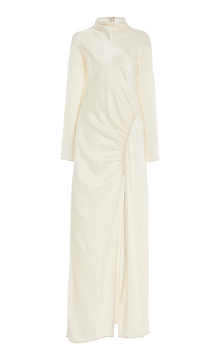 Exclusive Gathered Satin Maxi Dress | Moda Operandi (Global)