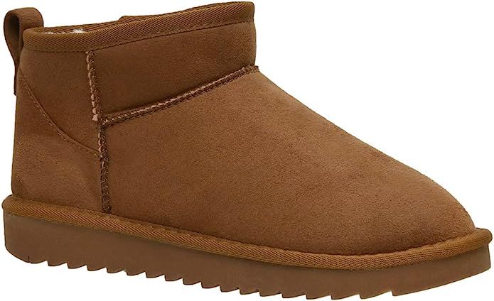 Amazon.com | Cushionaire Women's Hip Genuine Suede pull on boot +Memory Foam, Taupe 5 | Ankle & B... | Amazon (US)