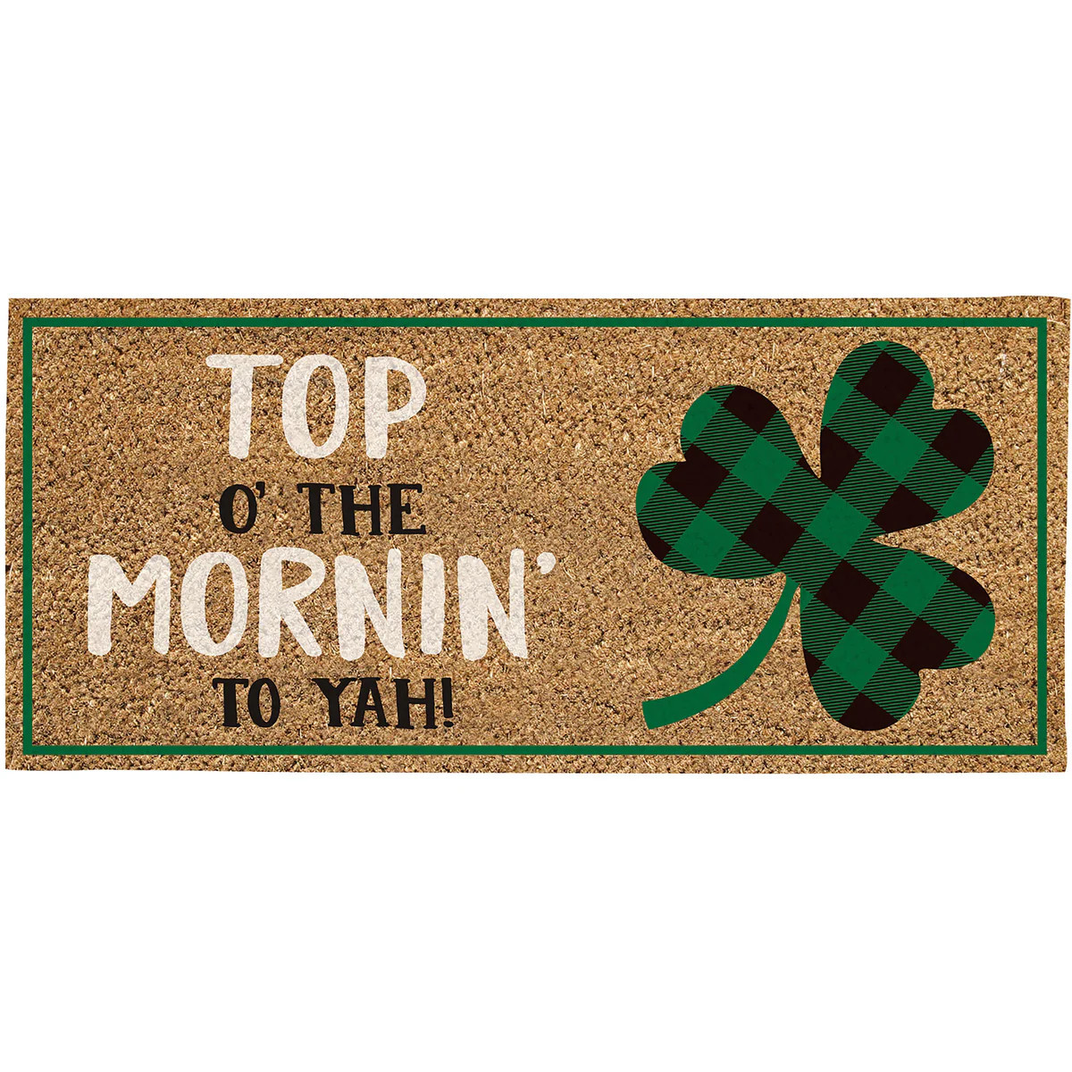 Top of the Mornin' to Ya Flocked Sassafras Coir Switch Mat | My Evergreen