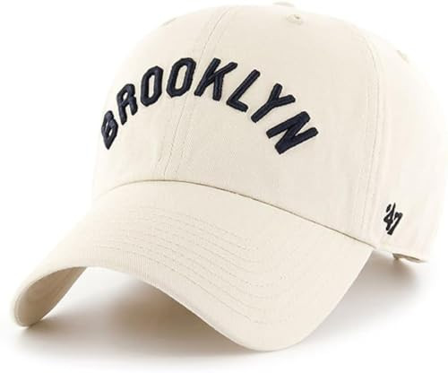 47 MLB Natural Script Team Color Wordmark Logo Clean Up Adjustable Hat Cap, Adult One Size - Los Angeles Dodgers - Natural | Amazon (US)