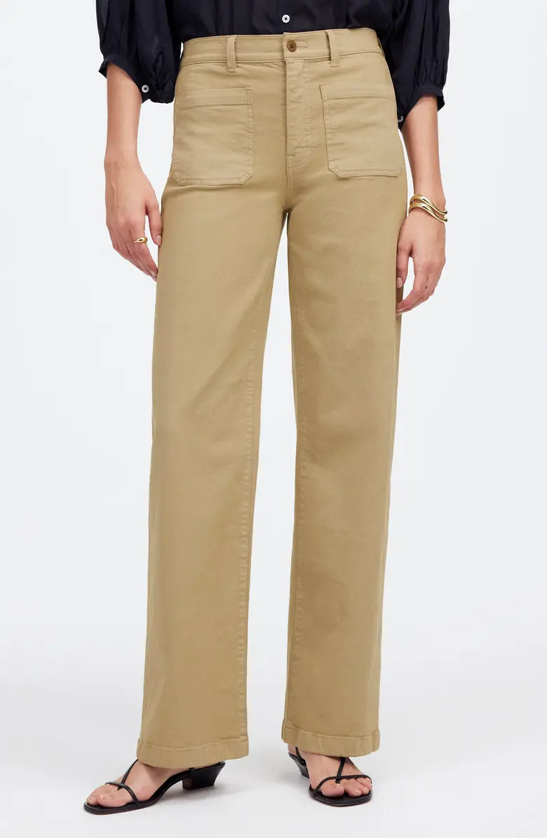 Madewell The Emmett Patch Pocket Wide Leg Pants | Nordstrom | Nordstrom