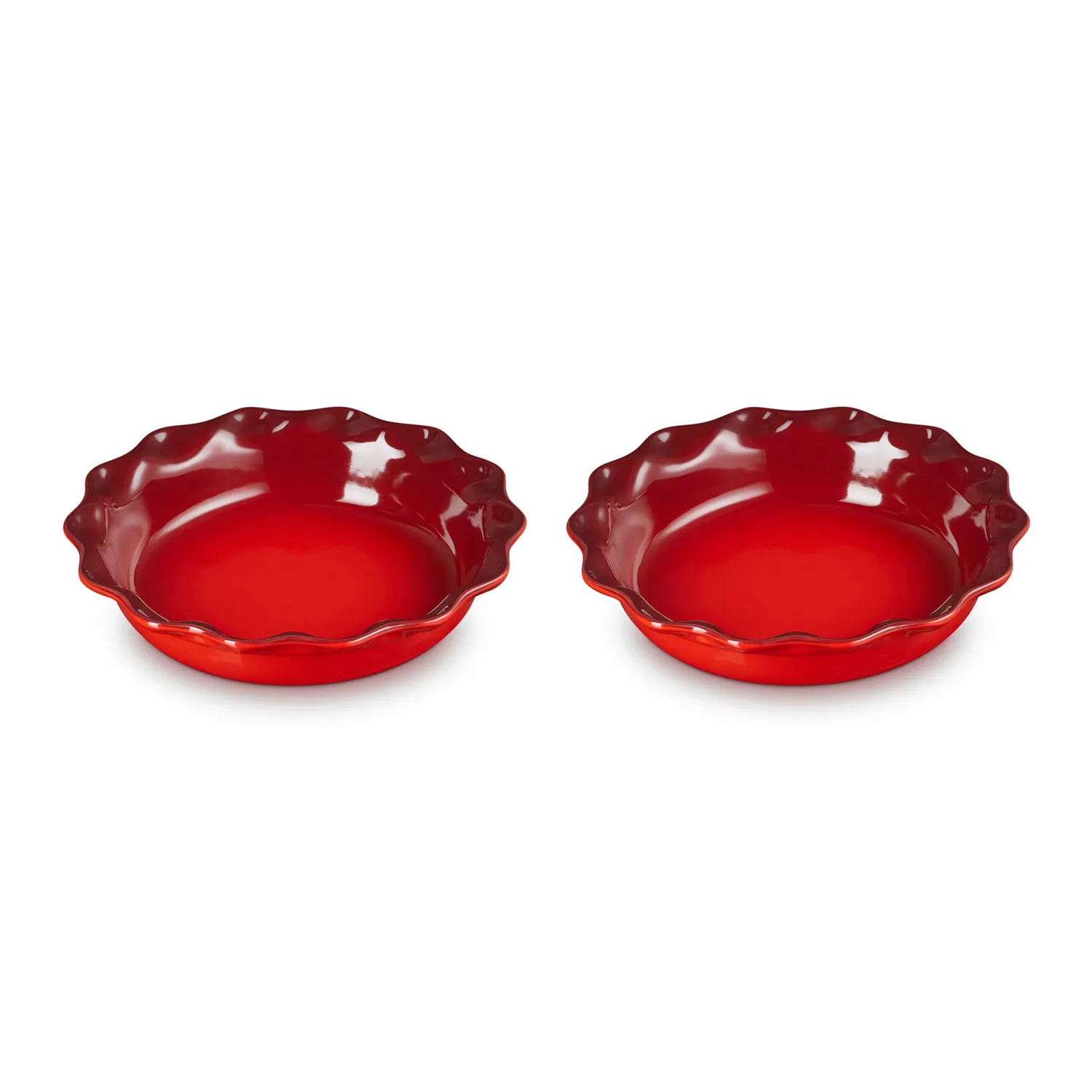 Le Creuset Heritage 2-Piece Fluted Pie Dish Set, 9" | Sur La Table