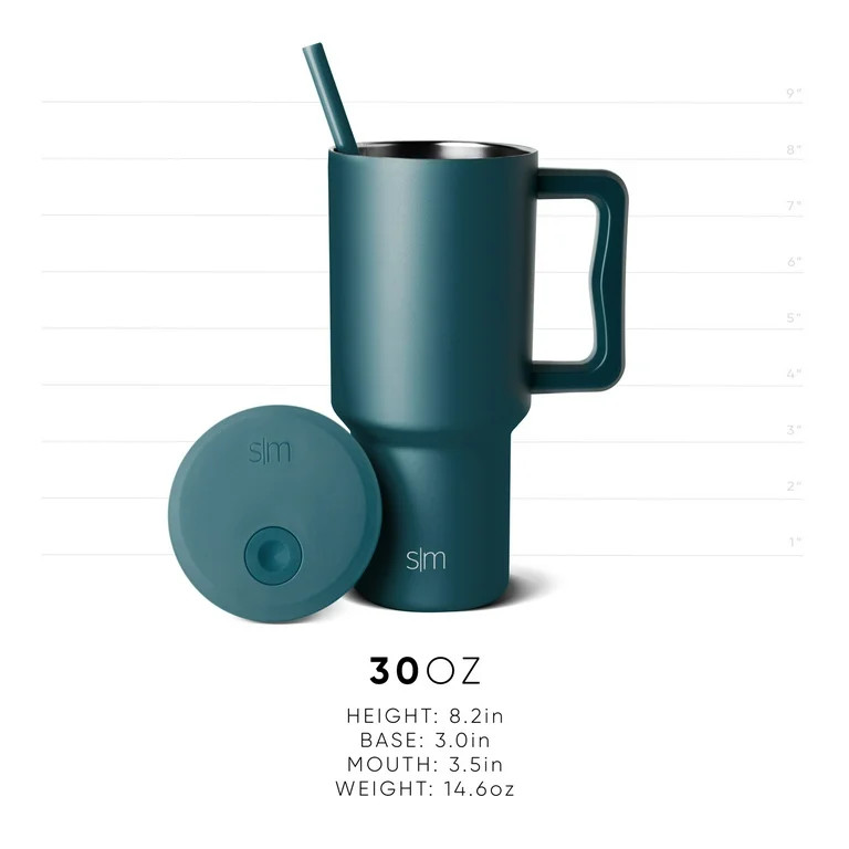 Simple Modern 30 fl oz Insulated Stainless Steel Trek Tumbler with Straw Lid | Candy Stripes | Walmart (US)