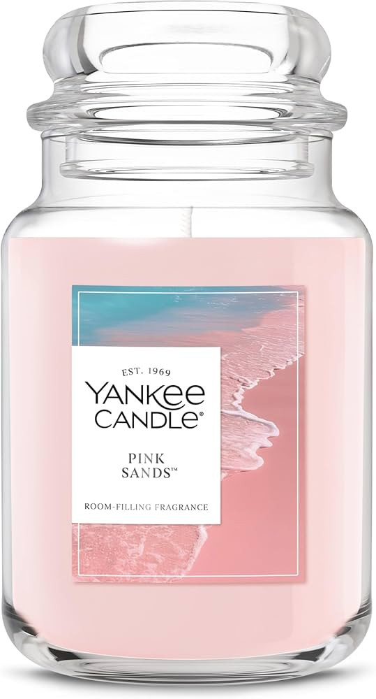 Yankee Candle Pink Sands, Scented Candle, 22oz Large Jar with up to 150 Hour Burn Time, Giftable,... | Amazon (US)