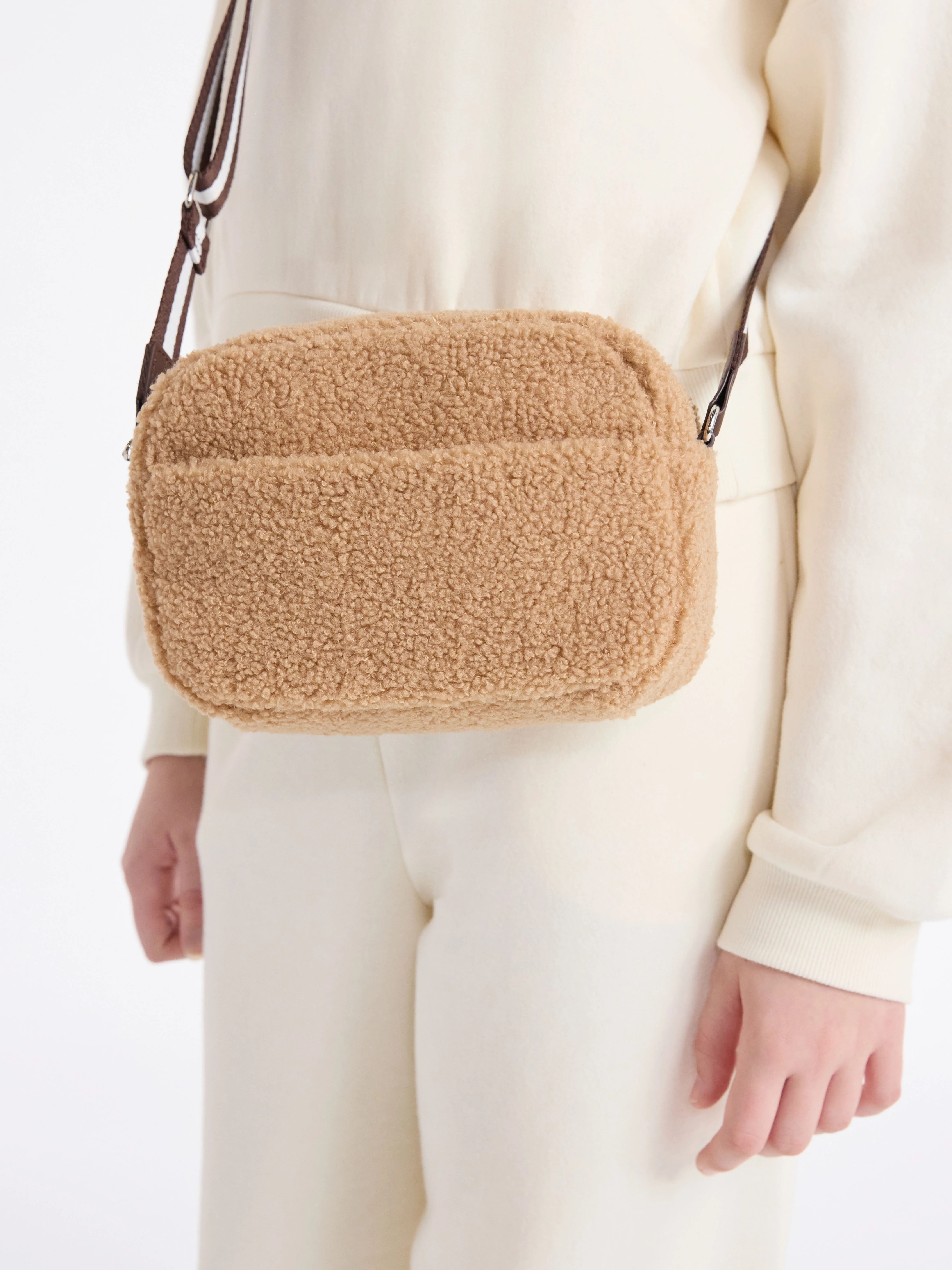 Weekend Academy Girls Faux Shearling Camera Bag | Walmart (US)