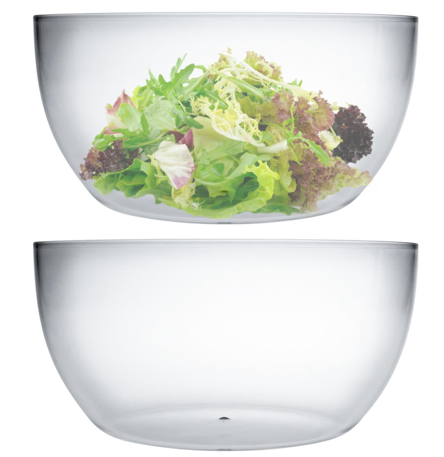 Qxbekmor Large Acrylic Salad Bowls and Serving Bowls, Great for Serving Salad, Popcorn, Chips, Di... | Amazon (US)