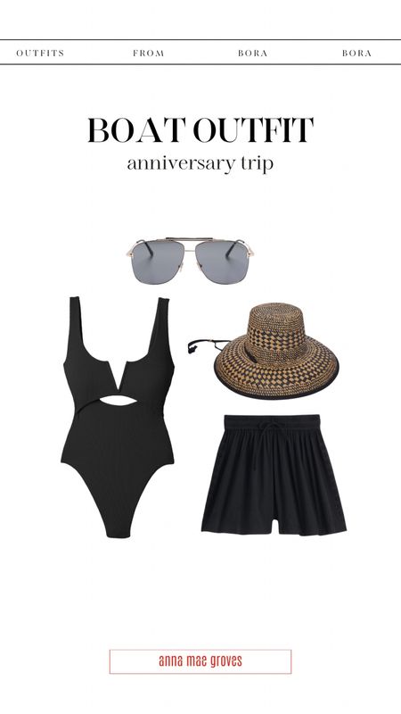 Here is what I wore on the boat in Bora Bora! The cutout one piece paired with pull on shorts from Madewell was perfect for the long boat ride. Added the checkered straw hat for sun protection. 

#LTKTravel #LTKOver40 #LTKStyleTip