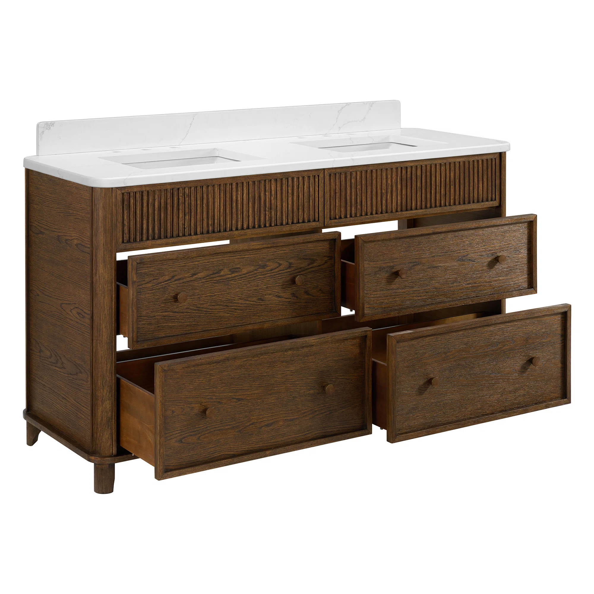 Kennedy Bathroom Vanity In Natural Enhanced Oak | Birch Lane