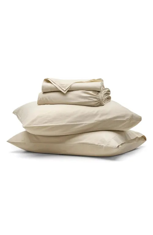 Boll & Branch Signature Vintage Washed Organic Cotton Sheet Set in Vintage Sand at Nordstrom, Size King Split | Nordstrom
