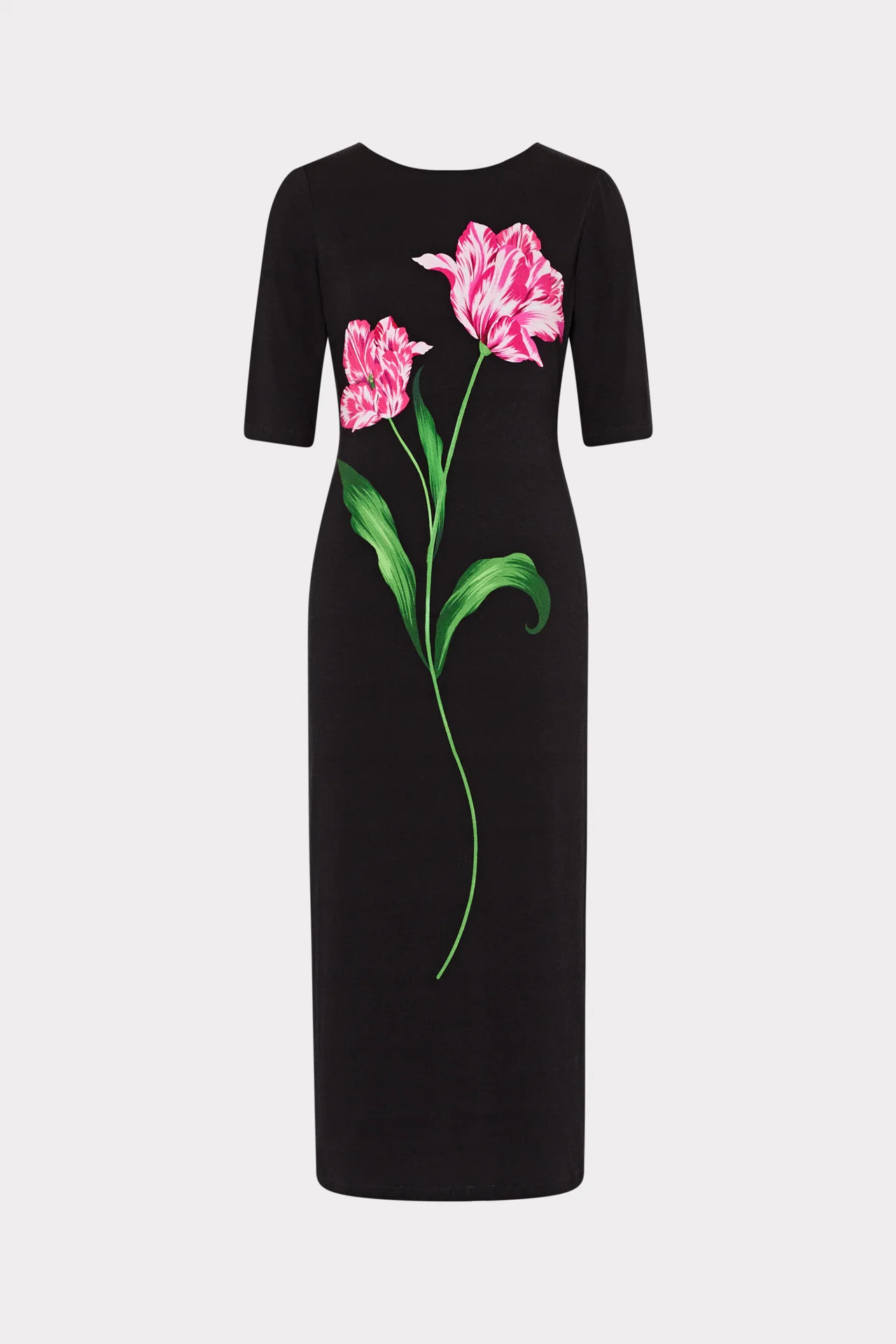 Abbygail Placement Poppy Jersey Dress | MILLY