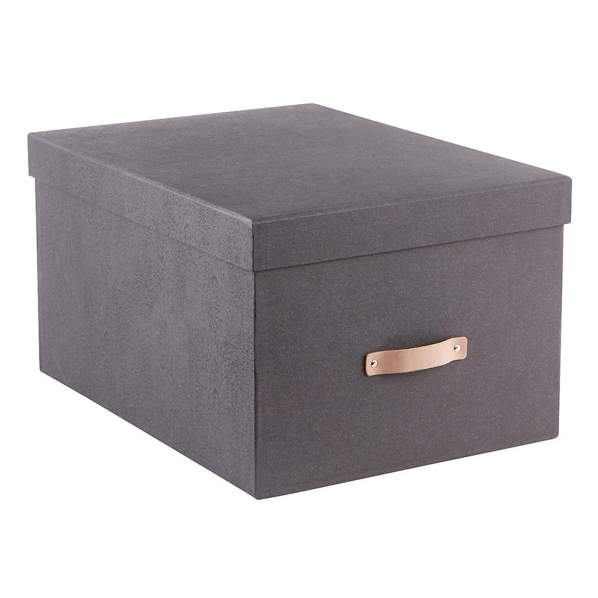 Bigso Black Woodgrain Storage Boxes | The Container Store