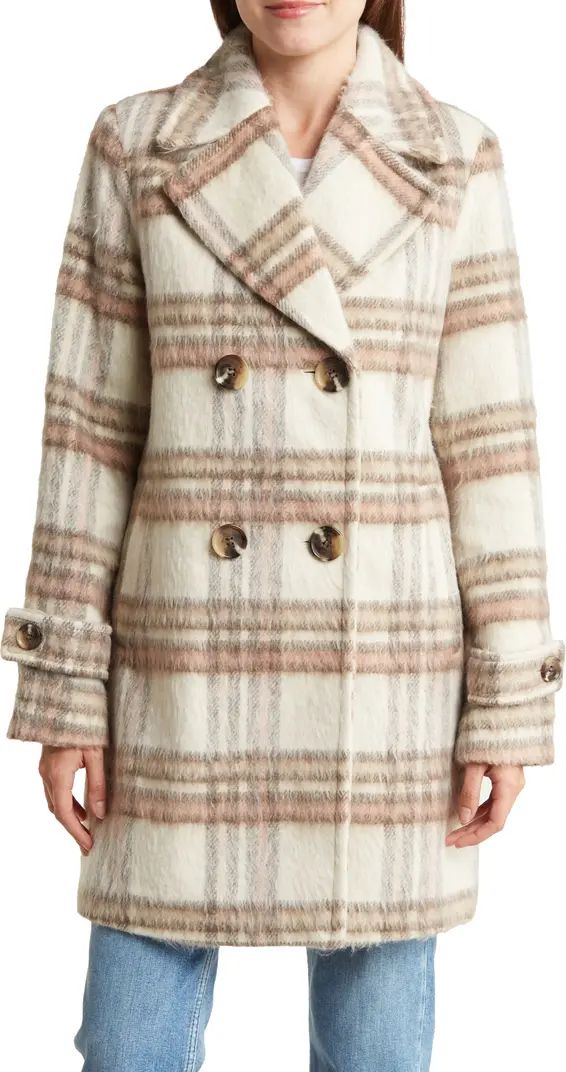 Plaid Double Breasted A-Line Coat | Nordstrom Rack