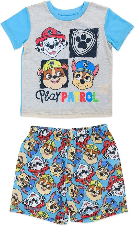 Paw Patrol Pajama Set for Boys, Toddler 2-Piece T-Shirt and Shorts | Amazon (US)