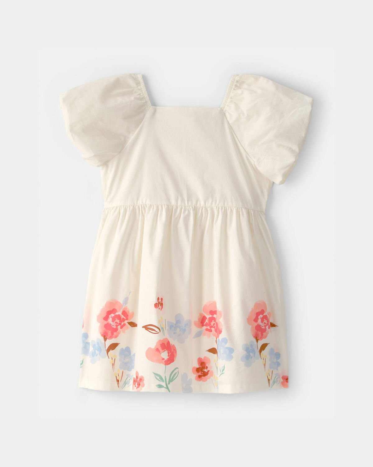 Toddler Girl Floral Puff Sleeve Dress - Ivory | Carter's Inc