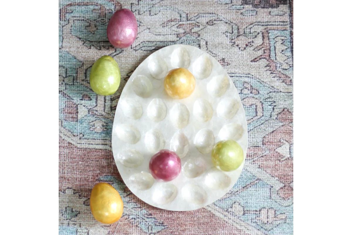 Capiz Egg-Shaped Platter | Lucy's Market