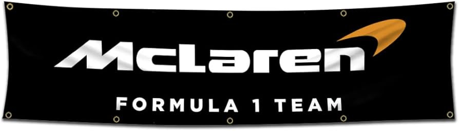 Arbinger McLaren Formula Team Banner Flag Garage Decor Wall 2x8ft/HD printing/Vibrat Color/ 150D ... | Amazon (US)