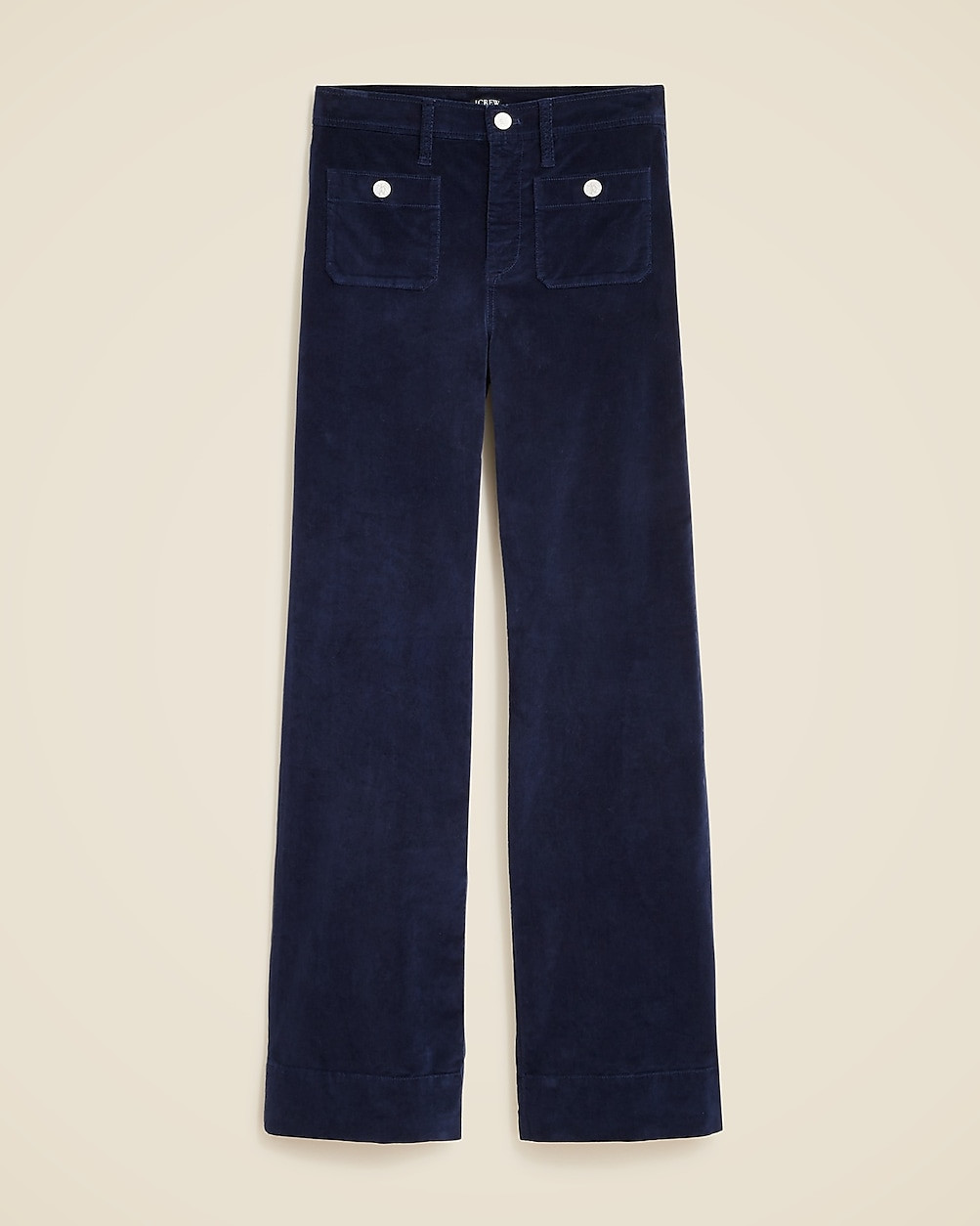 Wide-leg velvet sailor trouser | J. Crew US