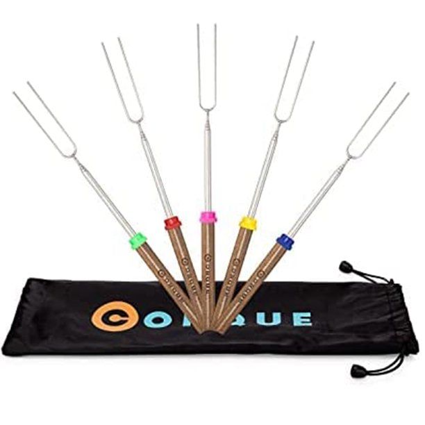 Corque Marshmallow Roasting Sticks Campfire Skewers Camping Accessories 5 Pieces | Walmart (US)