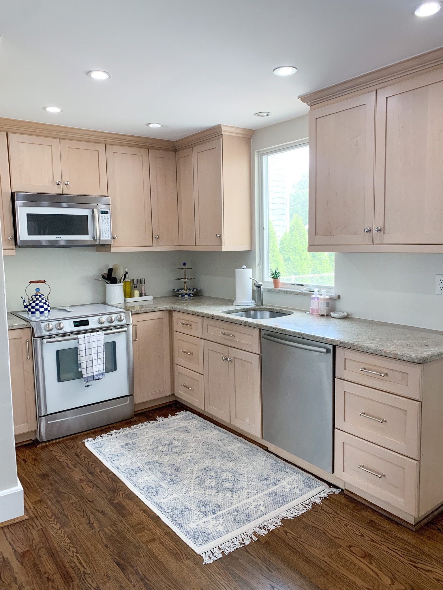 Kitchen hardware, blue and white rug, kitchen accessories, Mackenzie childs 

#LTKunder50 #LTKhome