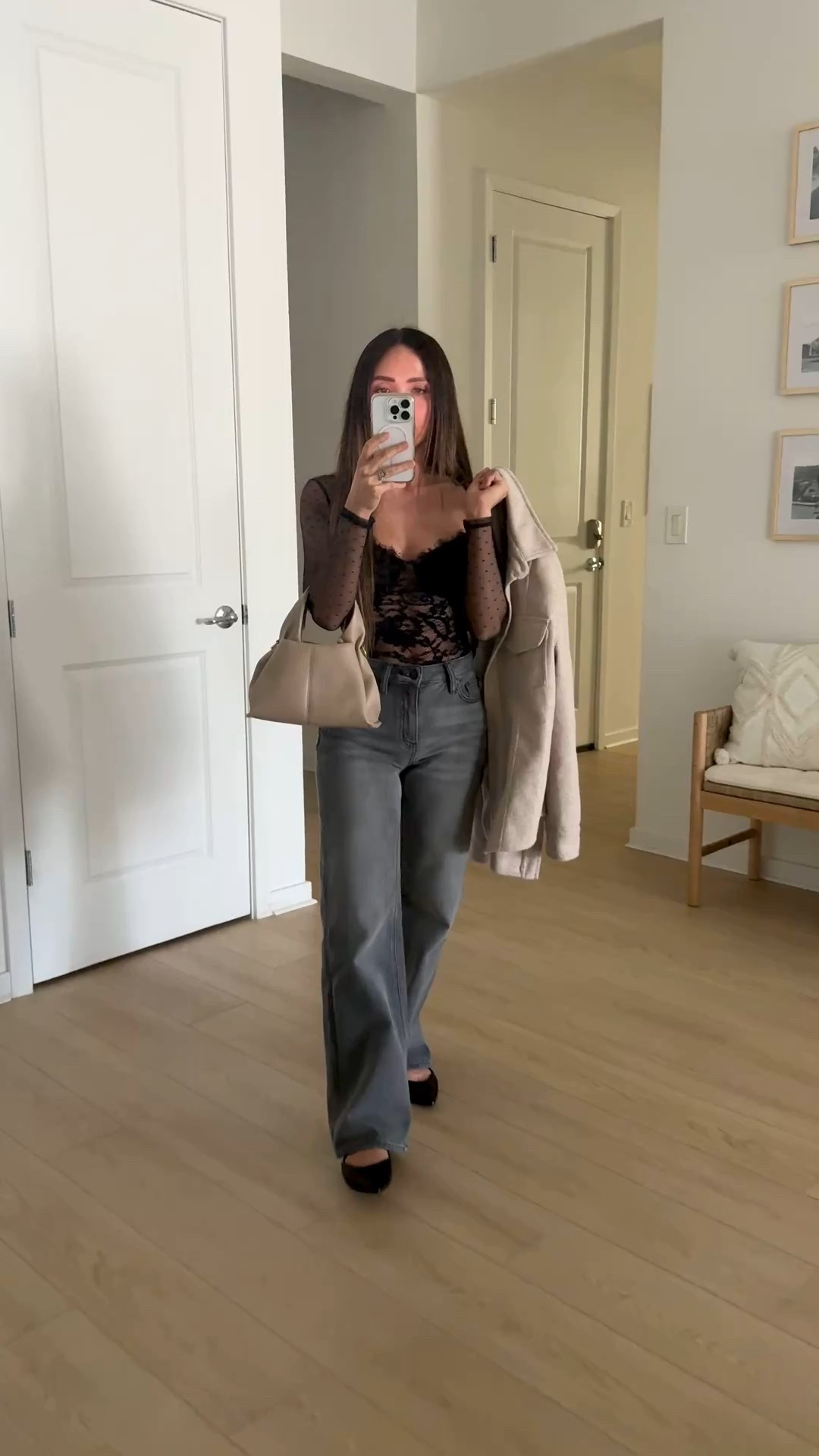 Valentine’s Day outfit, Galentines Day outfit, date night outfit, brunch outfit, lace bodysuit, slingback flats, grey jeans outfit, grey denim outfit, quince jeans, wide leg jeans, relaxed jeans, straight leg jeans, dumpling purse, amazon fashion

#LTKootd #LTKSaleAlert #LTKPetite
