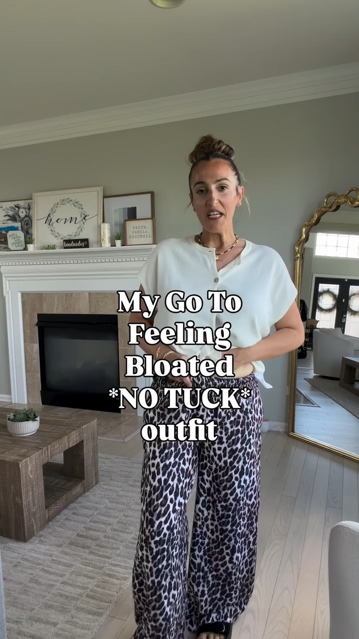 Saturday I got dressed and just didn’t want anything tight so I went for my go to formula! Dress it up and you look less pajama-y and more cutesy! Pants are tts. Wearing a medium.  Top is roomy, in a small. 
#notucktops #flowypants #summeroutfit #businesscasual #comfortableworkwear 

 #LTKmomlife #LTKOver40 #LTKMidsize